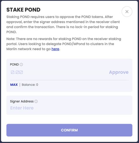 marlin pond staking|A primer on staking as a receiver in the Marlin .